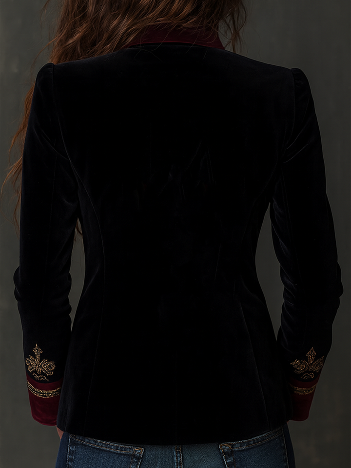 Blazer in Velluto Ricamato Barocco Vintage