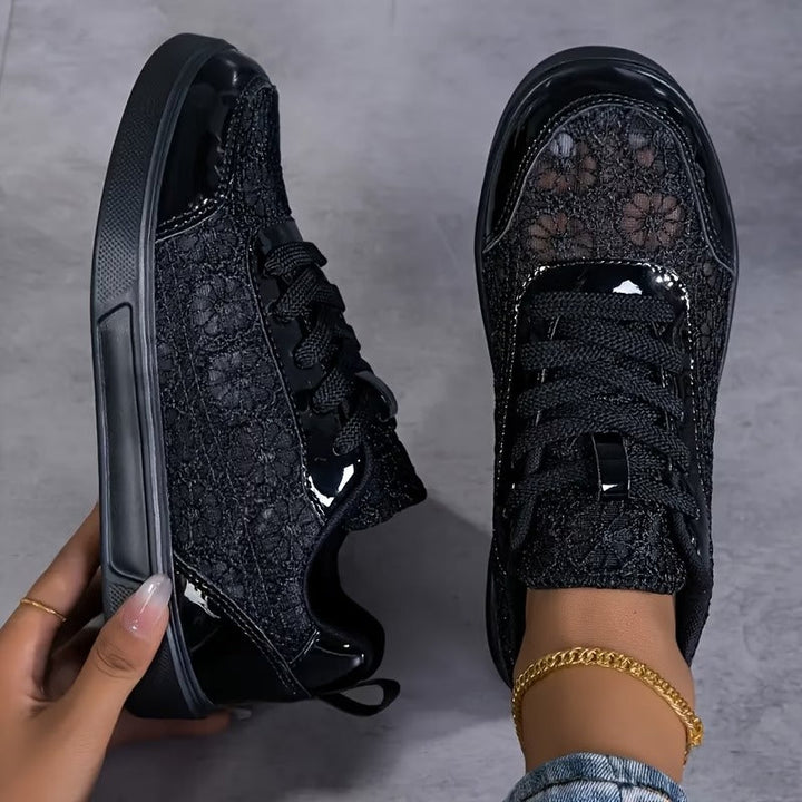 Elena | Sneakers con pizzo floreale