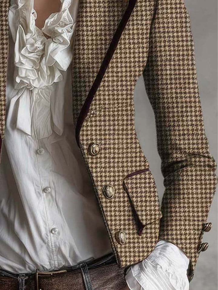 Blazer Tailored in Tweed a Vichy Vintage
