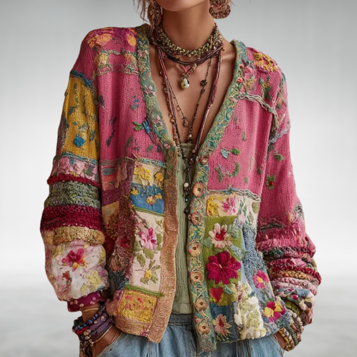 Nina | Cardigan lavorato a maglia in stile bohémien