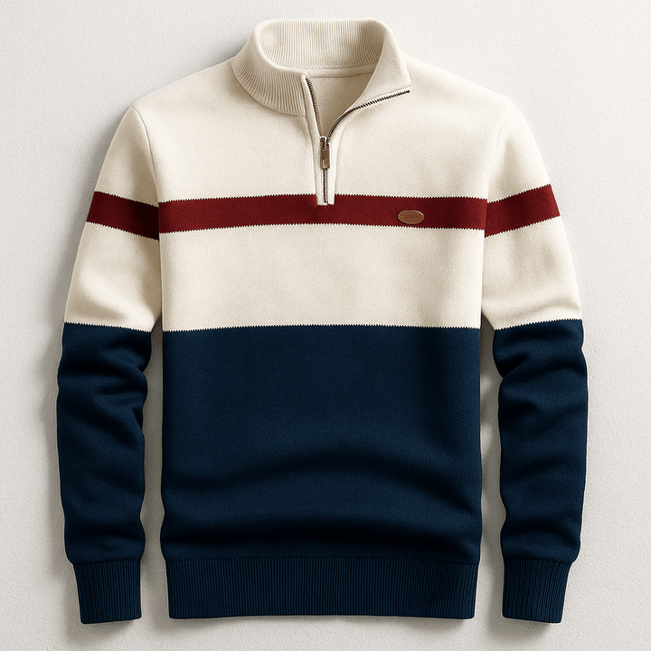 Lorenzo | Maglione a Mezza Zip Classico