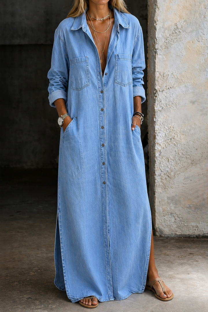 Isabella | Abito in denim con bottoni