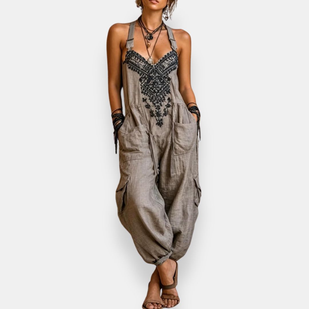 Maria | Tuta boho ricamata
