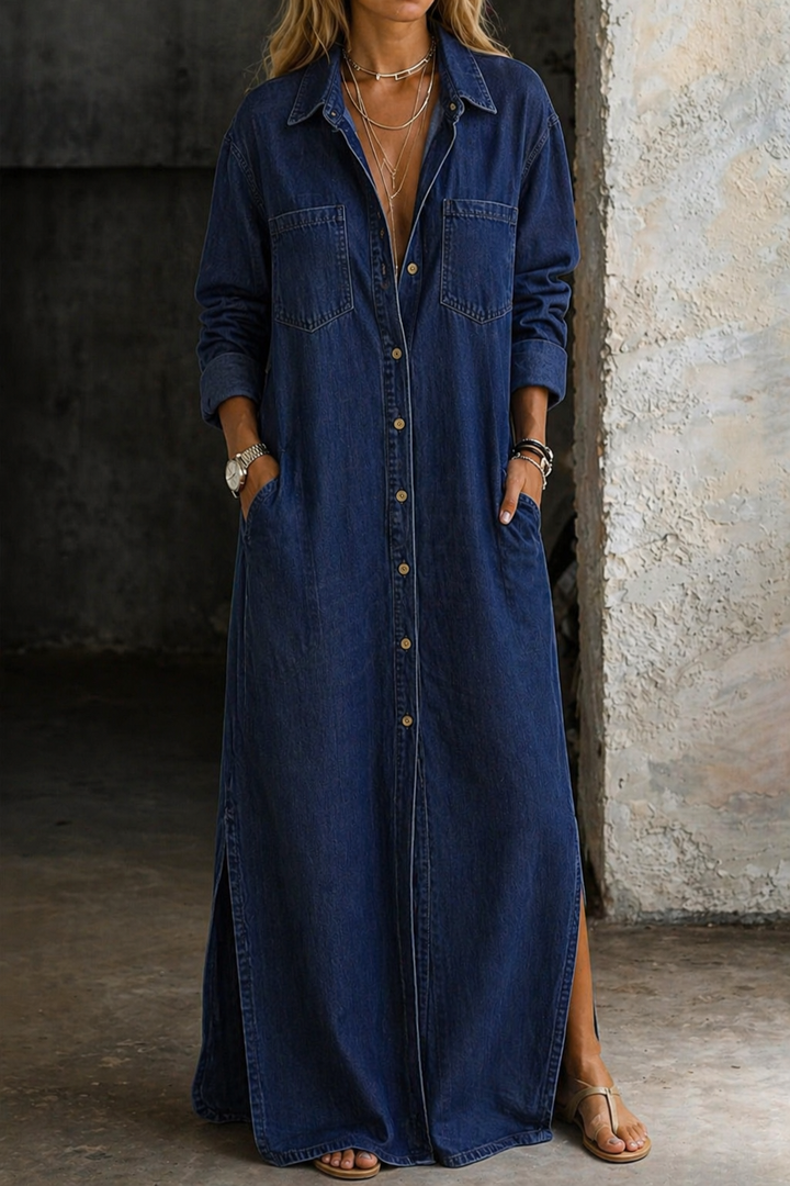 Isabella | Abito in denim con bottoni