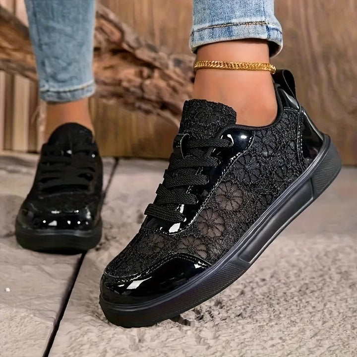 Elena | Sneakers con pizzo floreale