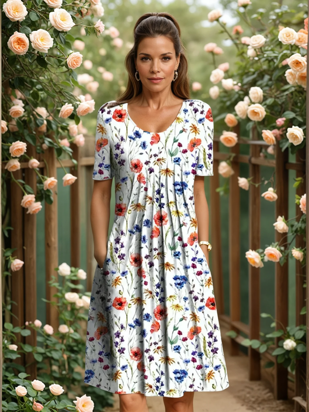 Eleonora™ | Abito Elegante con Effetto Coprente sull&