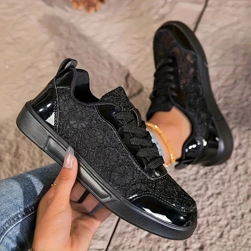 Elena | Sneakers con pizzo floreale