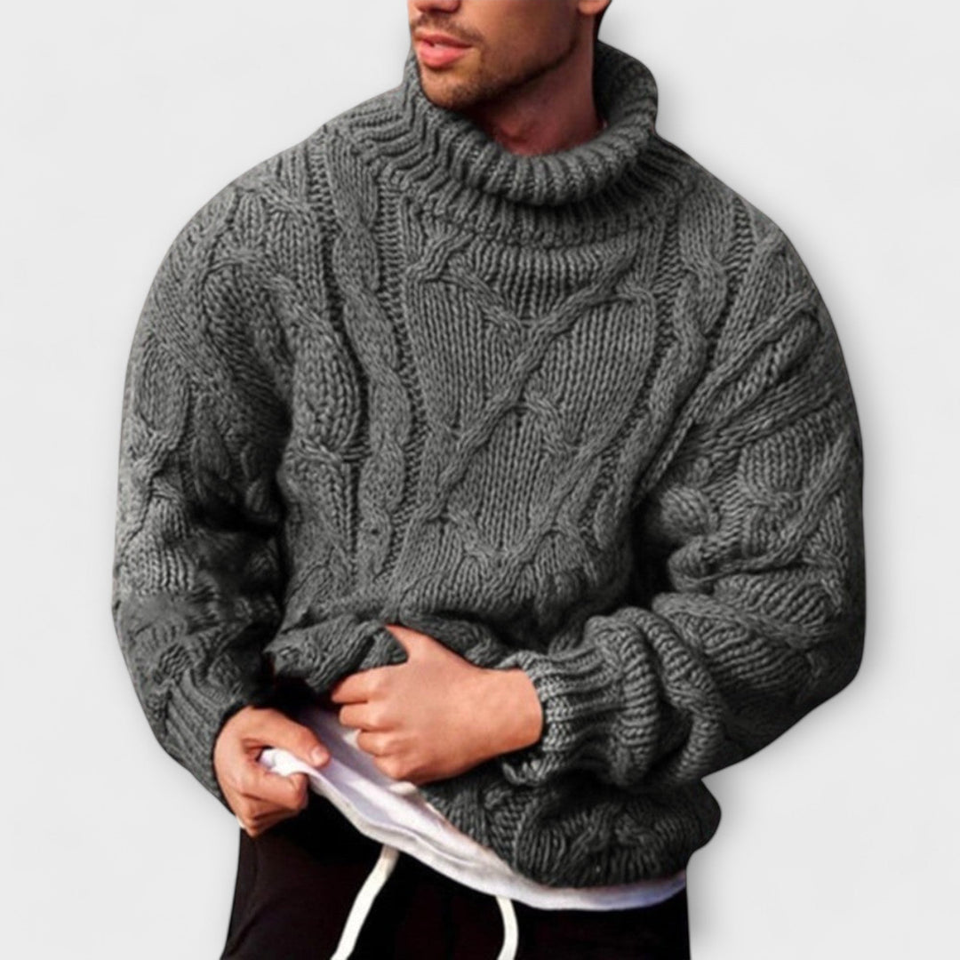 Victor | Maglione elegante con collo alto per l&