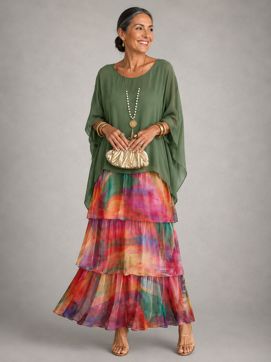 Lucia™ | Elegante Abito Maxi Fluido