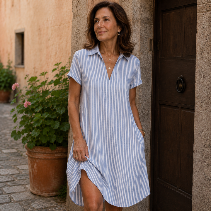 Maria™ Abito Midi Leggero e Confortevole
