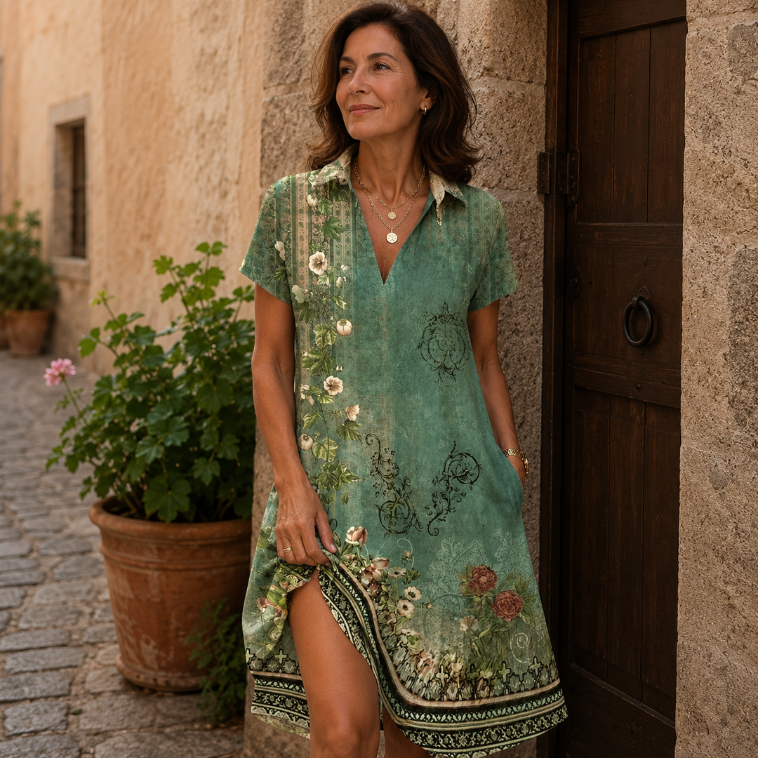 Maria™ Abito Midi Leggero e Confortevole