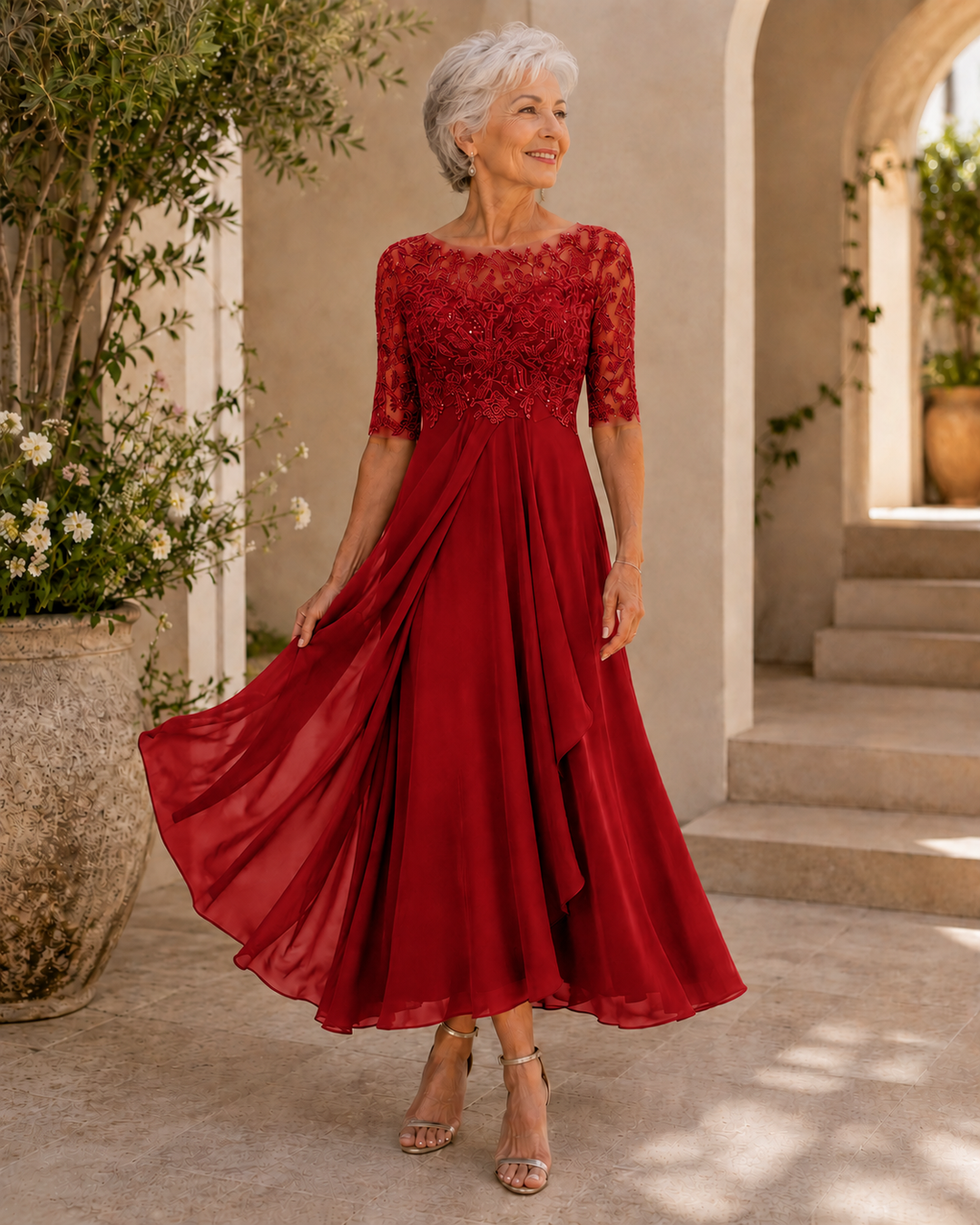 Lucia™ | Elegante Abito in Pizzo