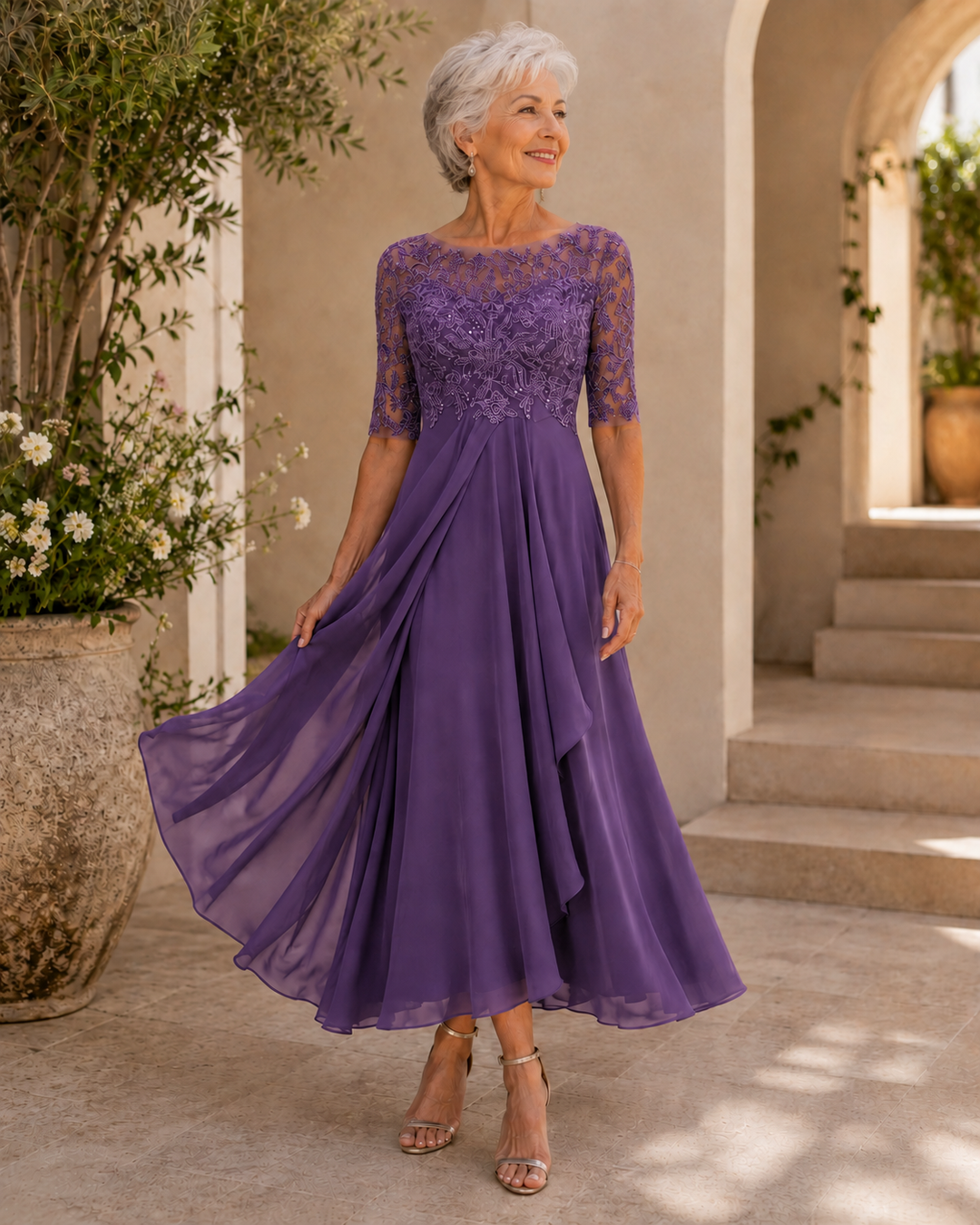 Lucia™ | Elegante Abito in Pizzo
