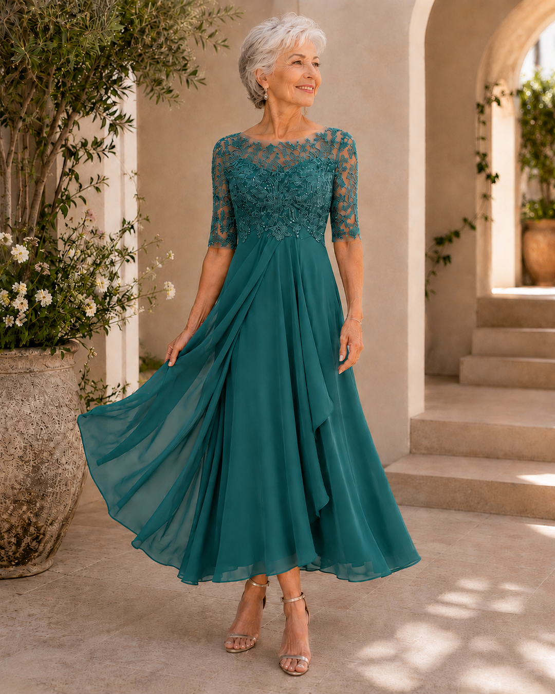 Lucia™ | Elegante Abito in Pizzo