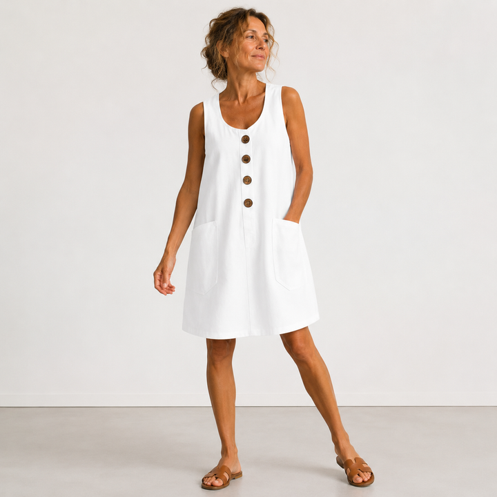 Mariella | Abito in cotone e lino