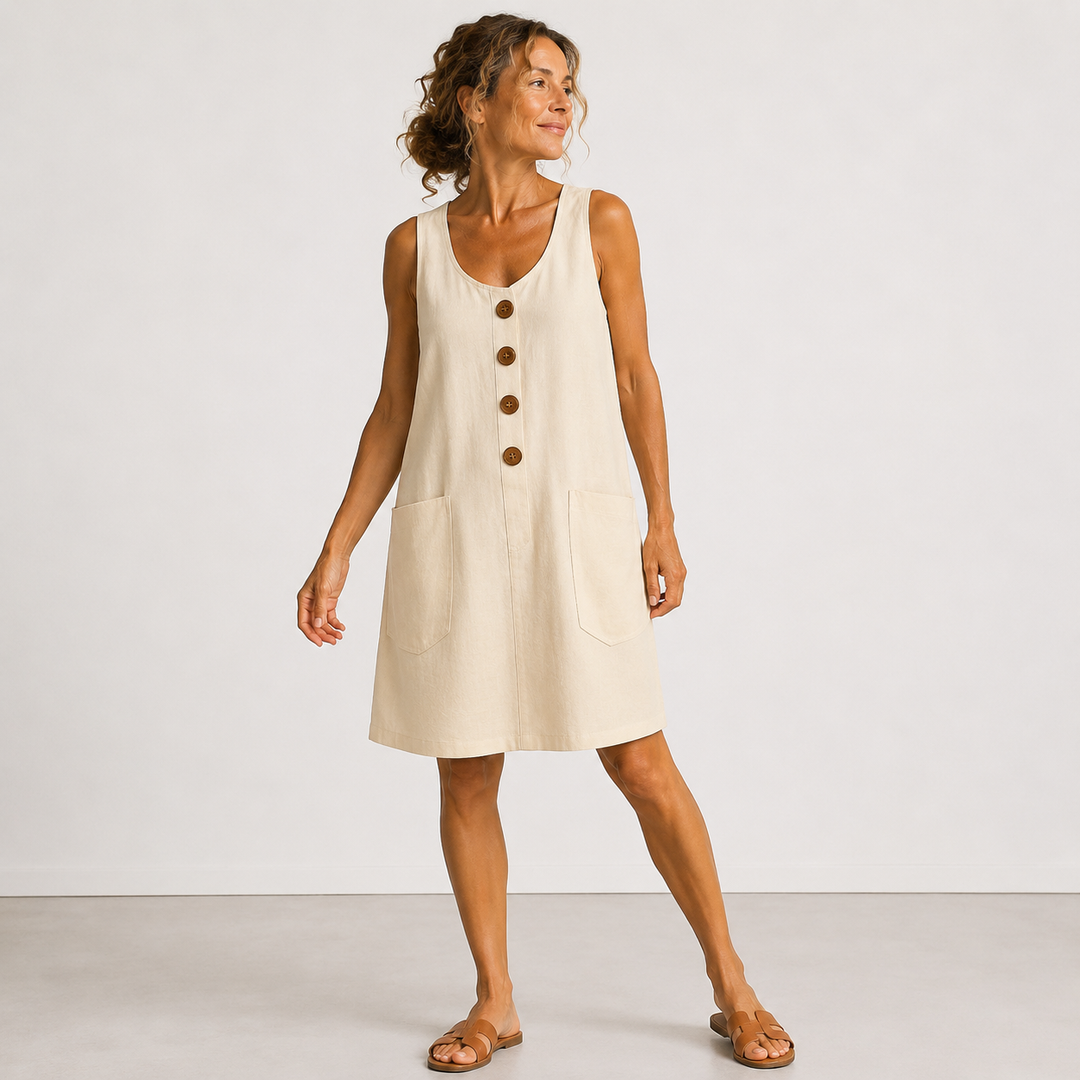 Mariella | Abito in cotone e lino