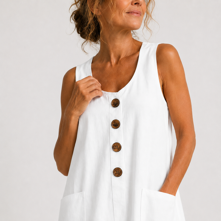 Mariella | Abito in cotone e lino