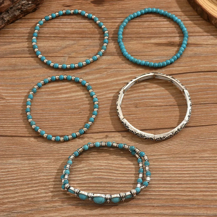 Mia™ — Bracciale raffinato a più fili in turchese