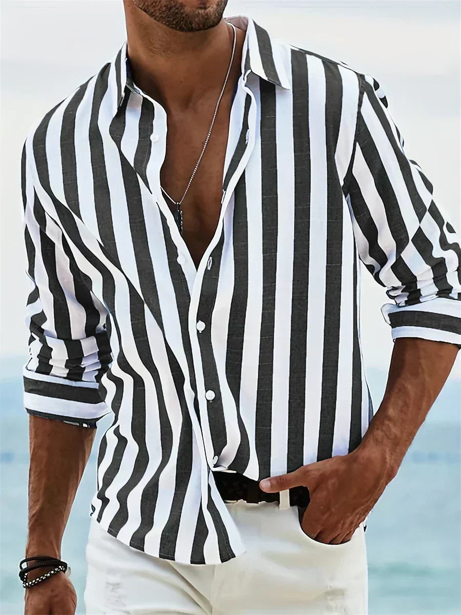 Enzo™ | Camicia estiva leggera a righe