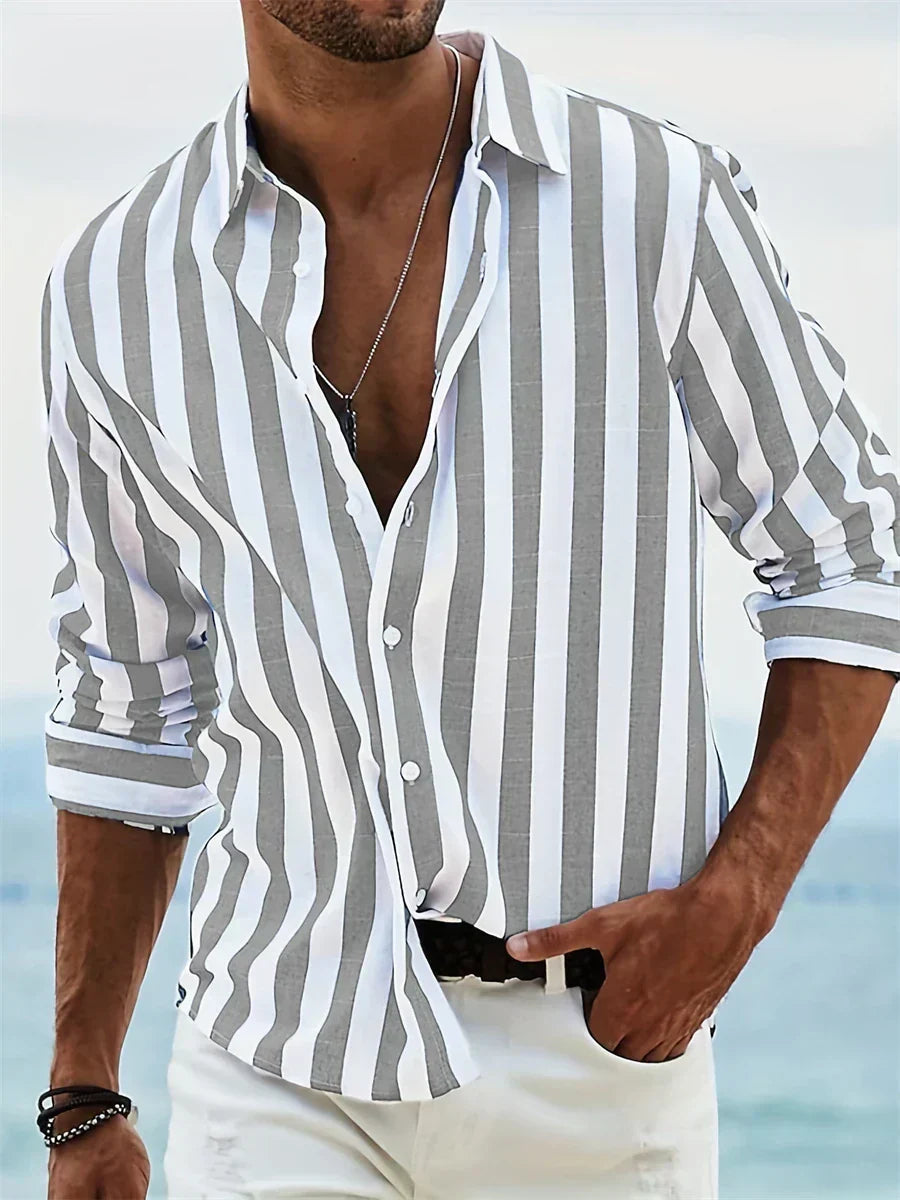 Enzo™ | Camicia estiva leggera a righe