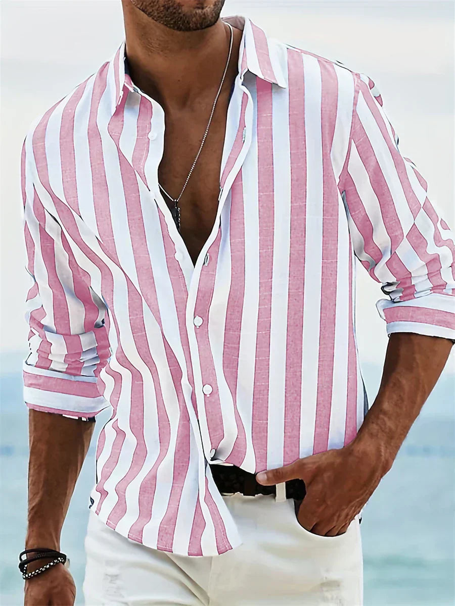 Enzo™ | Camicia estiva leggera a righe