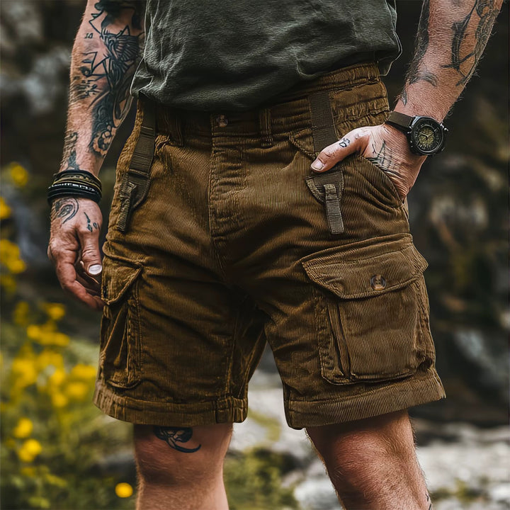 Marco | Shorts cargo vintage in velluto a coste