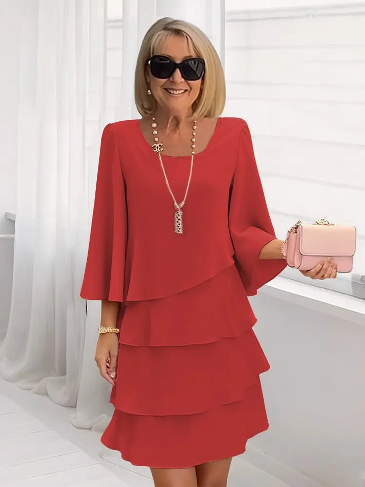 Caterina™ | Abito Elegante con Volant e Comfort