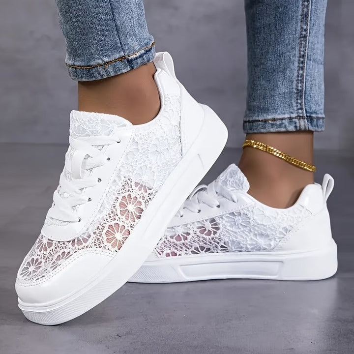 Elena | Sneakers con pizzo floreale