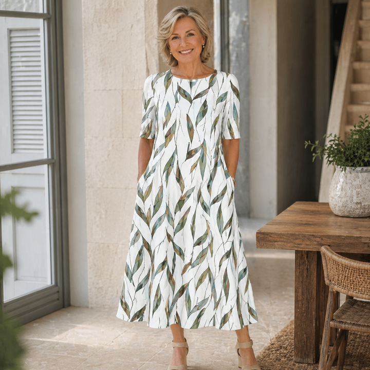 Sofia | Abito midi a fiori dal look disinvolto